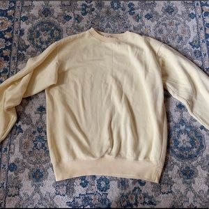 Brandy Melville Yellow Crew Neck Sweatshirt